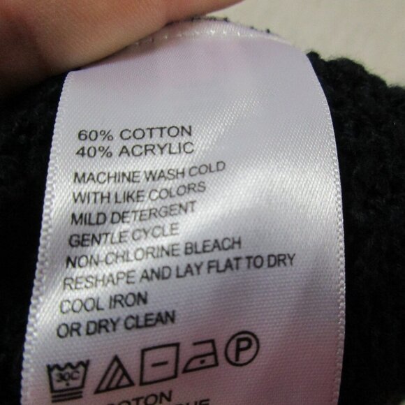 Tommy Bahama Sweater Women's Small Black Knitted Casual 3/4‎ Sleeve Pullover. - Picture 12 of 13